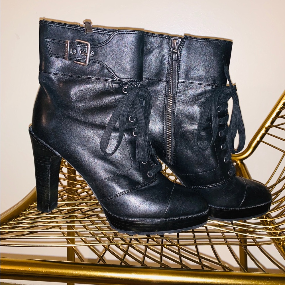 🖤🖤 Diesel Black lace-up Heel boot! Size 40!!!